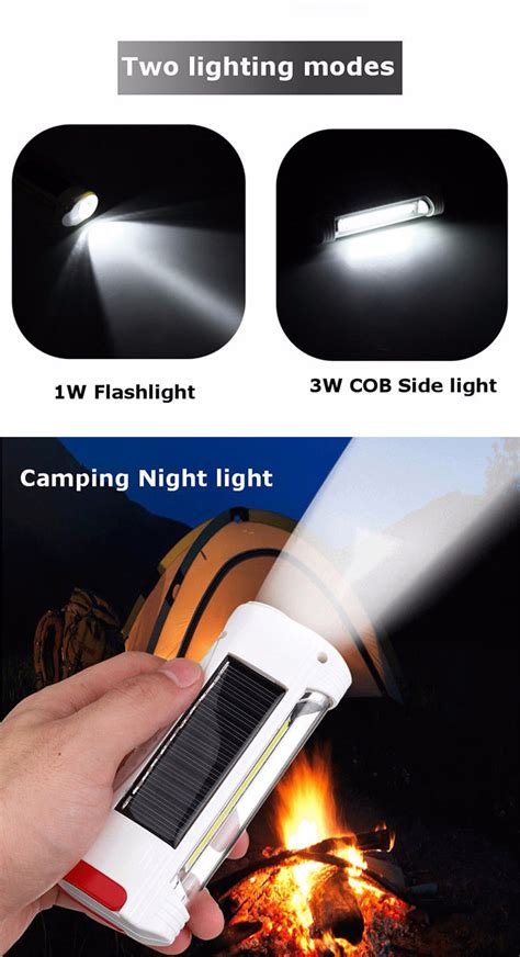 Mini Solar Power Led Flashlight Usb Charging Powerful Rechargeable