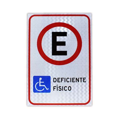 Placa Estacionamento para Deficiente Físico 40x60cm Loja Viária