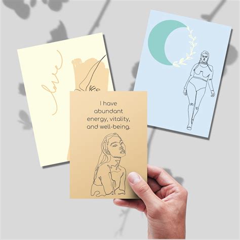 Body Positivity Affirmation Cards Positive Affirmations For Etsy