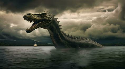 Nessie The Famed Lake Monster Of Loch Ness In Scotland Stock