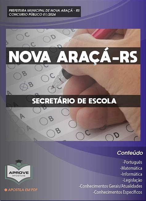 Apostila Nova Ara Secret Rio De Escola Aprove Apostilas