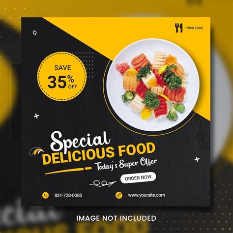 Premium Psd Best Food Banner Designer