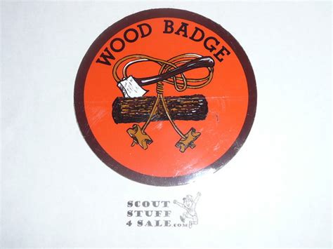 Wood Badge Log Axe And Beads Sticker