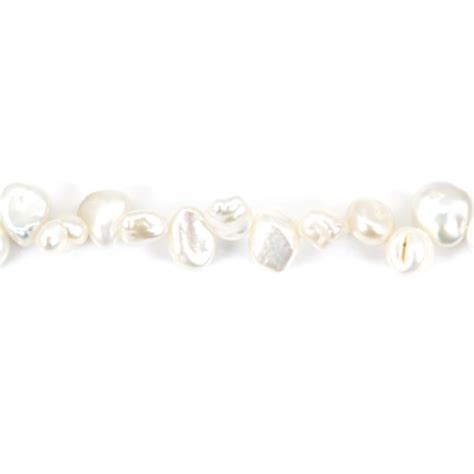 White Freshwater Cultured Pearl Keshi Mm Natural Pearl