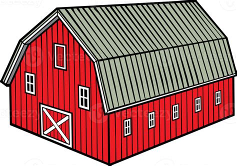 Red Barn Farmhouse Png