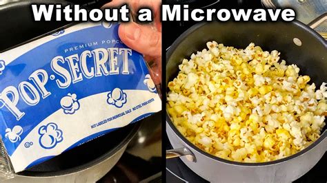 How To Make Microwave Popcorn Without A Microwave On The Stove Youtube