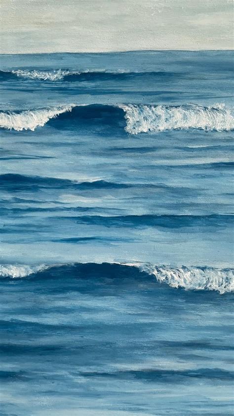 How to paint sea waves water surface ocean acrylic painting for ...