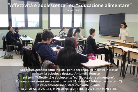 Affettività e adolescenza ed Educazione alimentare 28 01 2017