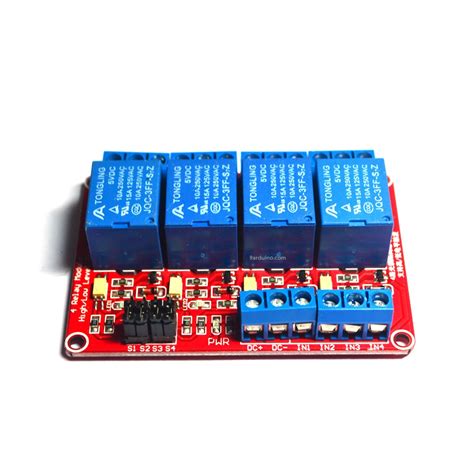 Jual Relay 4 Channel 5V Volt DC Output 250VAC 30VDC 10A Modul