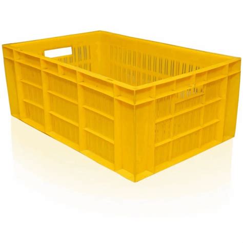 Blue Hdpe Plastic Crates Outer Dimension Lxwxh X X Mm At