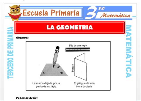 La Geometr A Para Tercero De Primaria Escuela Primaria