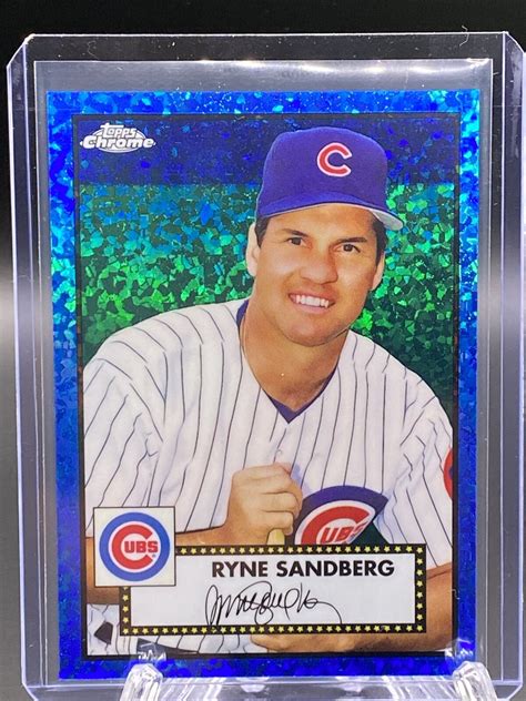 Ryne Sandberg Topps Chrome Platinum Anniversary Blue Mini