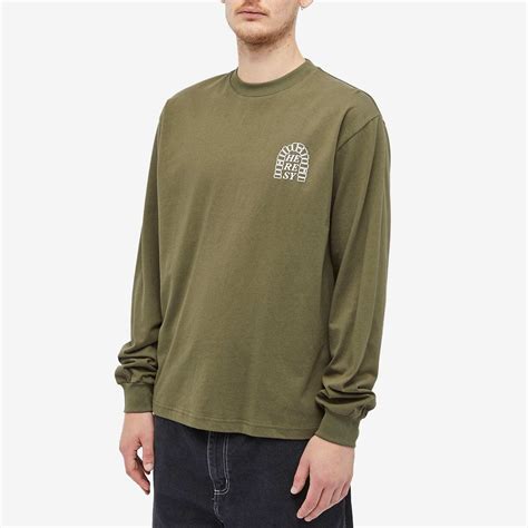 Heresy Men S Arch Long Sleeve T Shirt In Green Heresy