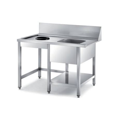 Stainless Steel Entry Dishwasher Tables With Garbage Hole