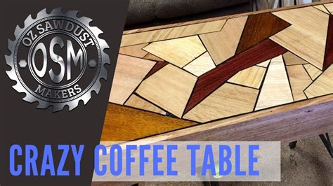 Random Scrap Wood Coffee Table Diy Woodworking Crazy Pattern Youtube