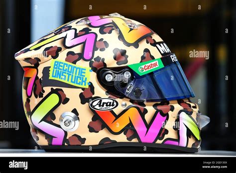 El Casco De Daniel Ricciardo Aus Renault F Team Gran Premio De La