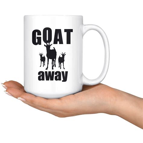 Goat Away Coffee Mug Goat Lover T Funny Cute Goats Silhouette I