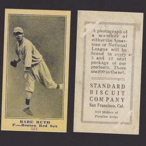 Card Lot Babe Ruth Rookie Card Red Sox M Reprint Mint