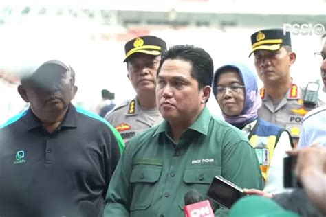 Memprihatinkan Erick Thohir Soroti Rumput Gbk Yang Rusak Pasca Konser