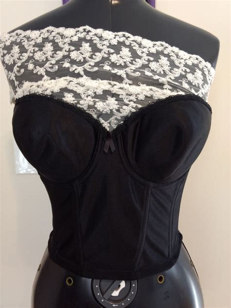 Vintage Backless And Strapless Black Bra Bustier By S Gem