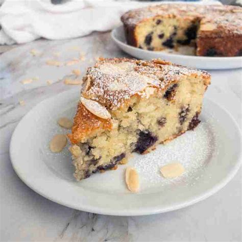 Italian Ricotta Almond Cake With Blueberries