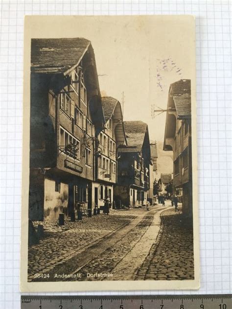 Andermatt Dorfstrasse Ochsen Strassen H User Foto Ak Kaufen Auf