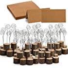 Amazon Wowoss Pcs Rustic Wood Place Card Holders Circular Table