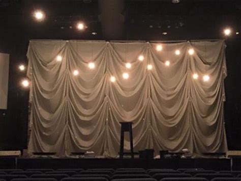 LED Tape Separated Fabric Curtain for Church Stage Design