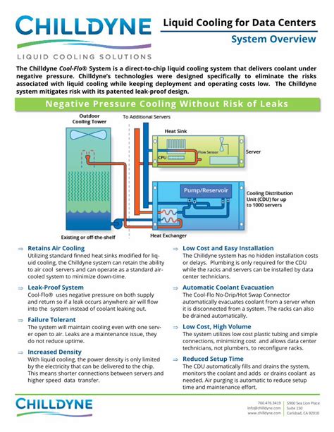 Liquid Cooling For Data Centers System Overvie Liquid Cooling For