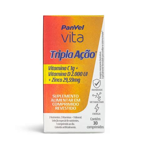 Vitamina C Tripla A O Panvel Vita Cps Panvel Farm Cias