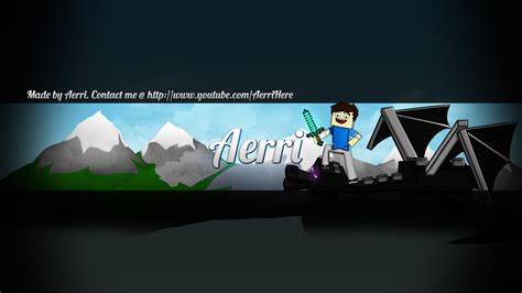 Aerri Minecraft Youtube Banner By Aerrisayshi On Deviantart