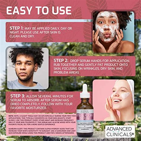 Advanced Clinicals 10 Glycolic Acid Serum For Face Exfoliating AHA