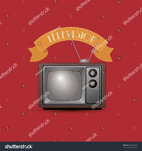 Retro Tv Emblem Image Stock Vector (Royalty Free) 489925888 | Shutterstock