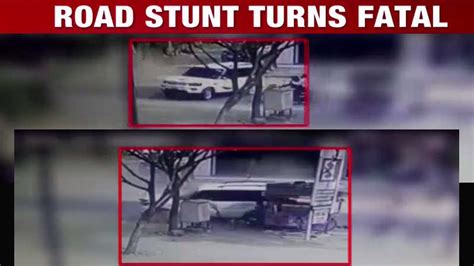 On Cam Speeding Suv In Jaipur Rams Into Bike One Killed City