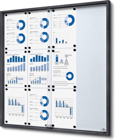 Vergrendelbaar Notitiebord Met Schuifdeuren Slim X A Antraciet