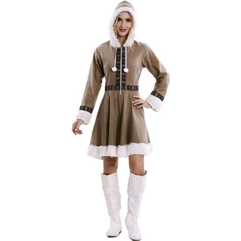 D Guisement Eskimo Disfrazzes Femme Robe Capuche Cdiscount