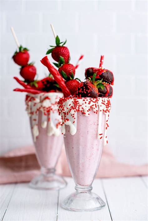 Amazing Strawberry Freakshakes Extreme Milkshakes Recipe With Donuts