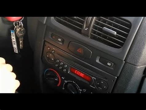 Renault Clio Symbol Teyp Kodu Renault Clio 1 4 K7J Radio Code YouTube