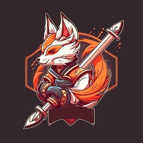 Premium Vector Beautiful Fox Design With Weapon Esports Mascot Gaming