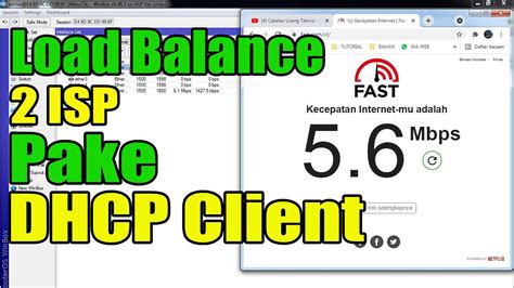 Load Balance Mikrotik Isp Ip Dhcp Client Youtube