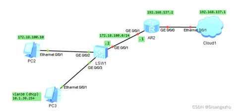 ENSP三层交换机 路由器 Cloud实现上网 ensp cloud CSDN博客