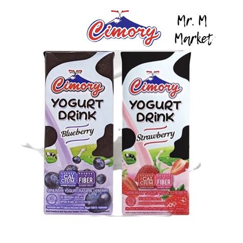 Jual Cimory Yoghurt Drink UHT 200ml Strawberry Blueberry Shopee Indonesia