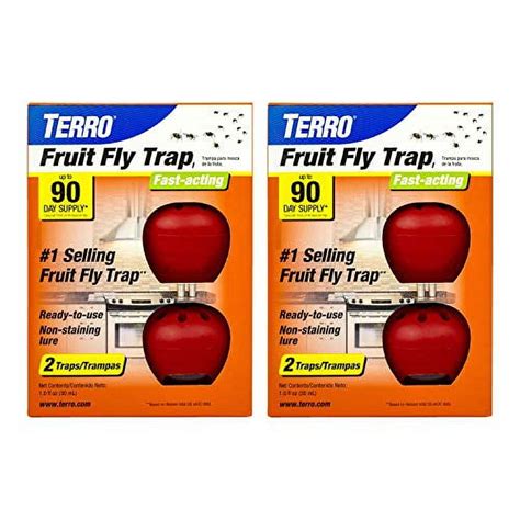 Terro T2503sr Ready To Use Indoor Fruit Fly Trap With Built In Window 4 Traps 180 Day Lure