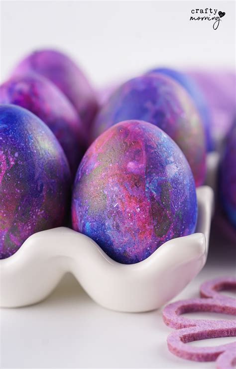 DIY Galaxy Easter Egg Decorating - Crafty Morning