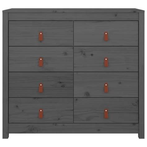 Hua Buffets Bahuts Armoire Lat Rale Gris X X Cm Bois De Pin