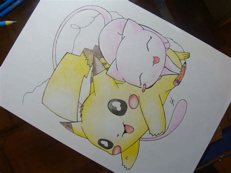 Pokemon Pikachu And Mew Kawaii By Magallao On Deviantart