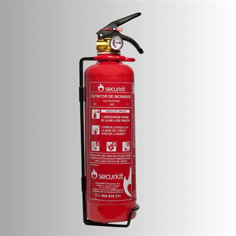 EXTINTOR Polvo Homologado ABC 1Kg SECURIKIT PROTECCION CONTRA INCENDIOS