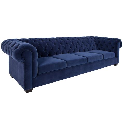 Blue Chesterfield Sofa Rentals | Event Furniture Rental