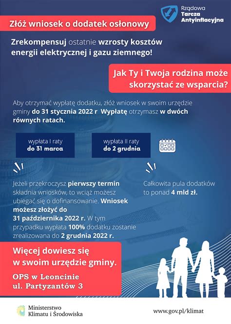 Złóż wniosek o dodatek osłonowy Leoncin