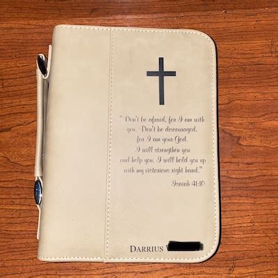 Custom Bible Cover With Cross, Personalized Bible Case, Leatherette ...